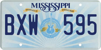 MS license plate BXW595