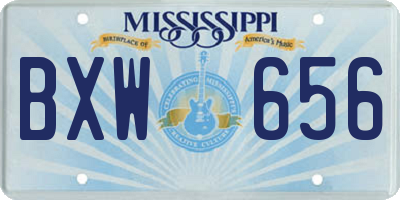 MS license plate BXW656