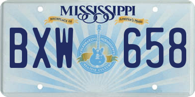 MS license plate BXW658