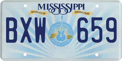 MS license plate BXW659
