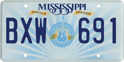 MS license plate BXW691