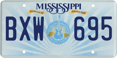 MS license plate BXW695