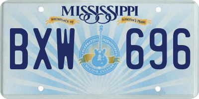 MS license plate BXW696