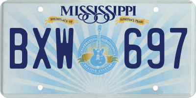 MS license plate BXW697