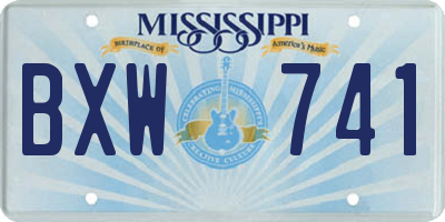 MS license plate BXW741