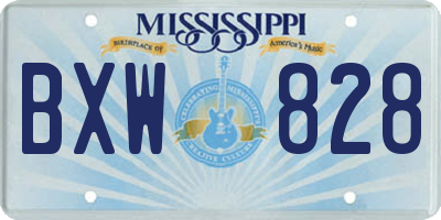MS license plate BXW828