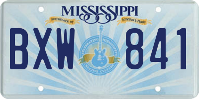 MS license plate BXW841