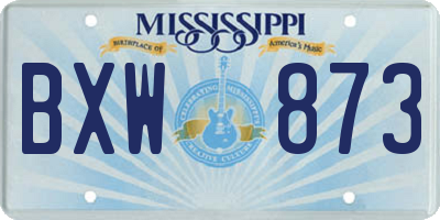 MS license plate BXW873