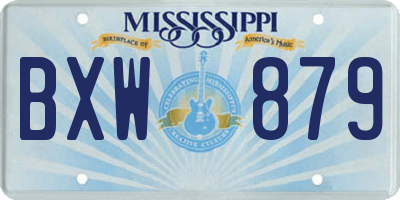 MS license plate BXW879