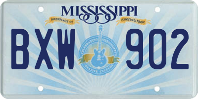 MS license plate BXW902