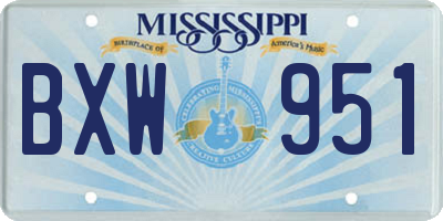 MS license plate BXW951