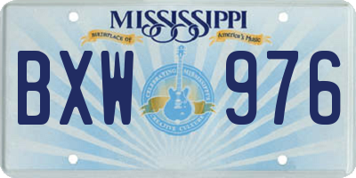 MS license plate BXW976