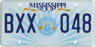 MS license plate BXX048