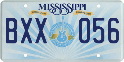 MS license plate BXX056