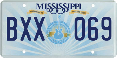 MS license plate BXX069