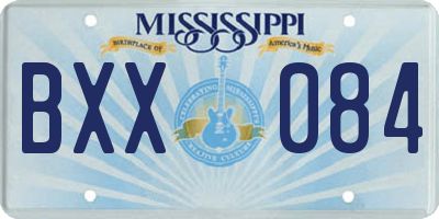 MS license plate BXX084