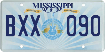 MS license plate BXX090