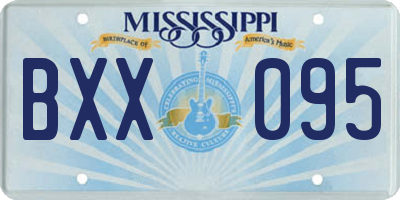 MS license plate BXX095