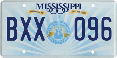 MS license plate BXX096
