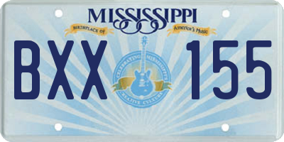 MS license plate BXX155
