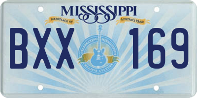MS license plate BXX169