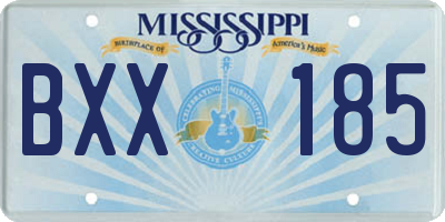 MS license plate BXX185