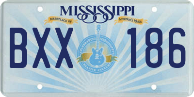 MS license plate BXX186
