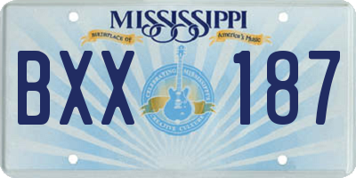 MS license plate BXX187