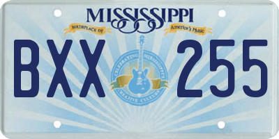 MS license plate BXX255