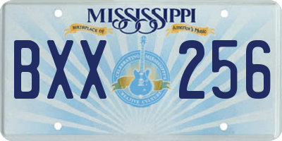 MS license plate BXX256