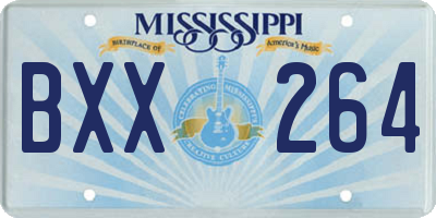 MS license plate BXX264