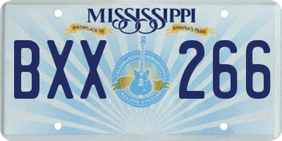 MS license plate BXX266