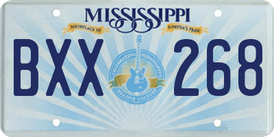 MS license plate BXX268