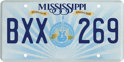 MS license plate BXX269