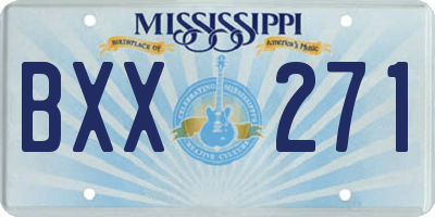 MS license plate BXX271