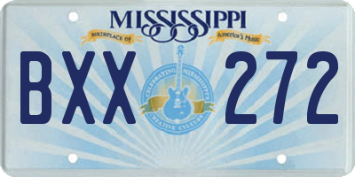 MS license plate BXX272