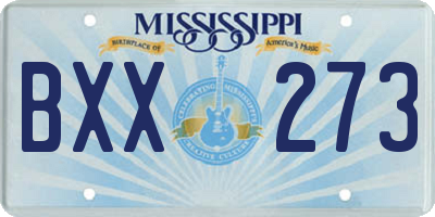 MS license plate BXX273