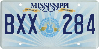 MS license plate BXX284