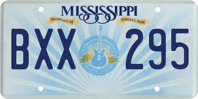 MS license plate BXX295