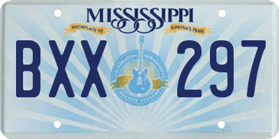 MS license plate BXX297