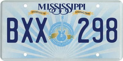 MS license plate BXX298