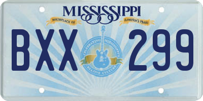 MS license plate BXX299
