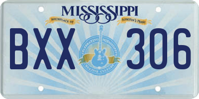 MS license plate BXX306