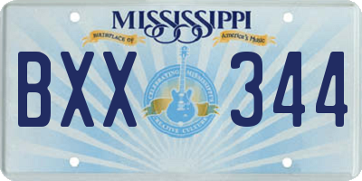MS license plate BXX344
