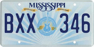 MS license plate BXX346