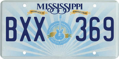 MS license plate BXX369