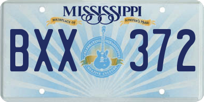 MS license plate BXX372