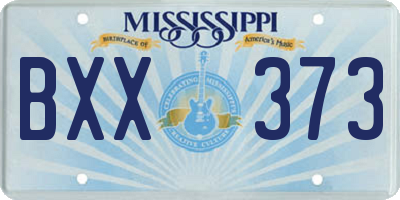 MS license plate BXX373