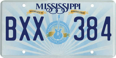 MS license plate BXX384