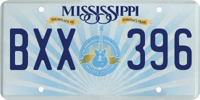 MS license plate BXX396